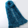 Fashion Women soft feather yarn knitted scarf shawls warm Neck Wrap tippet - Peacock blue