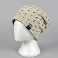 Fashion autumn winter wool hat women or man warm casual knitted caps - Beige