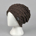 Fashion autumn winter wool hat women or man warm casual knitted caps - Coffee