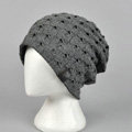 Fashion autumn winter wool hat women or man warm casual knitted caps - Gray