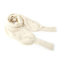 Fashion women Long Wool knitted capes warm scarf shawls Neck Wrap tippet with sleeves - Beige