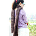 Woman Winter knitting Thicken long Wool Scarf Shawl Unisex Neck Warmer - Coffee