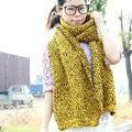 Woman Winter knitting Thicken long Wool Scarf Shawl Unisex Neck Warmer - Yellow
