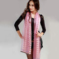 Fashion organza long scarf shawl women warm silk diamond wrap scarves - Pink