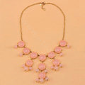 High-end fashion women choker sweet exaggeration luxury candy bib necklace - Crystal Pink