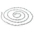 Fashion jewelry 925 sterling silver pendant necklace wave chain 18 inch 45cm