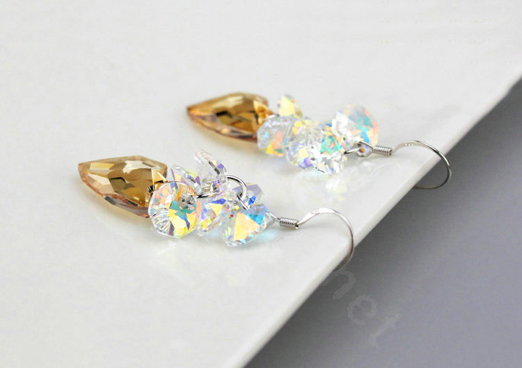 Buy Wholesale Luxury crystal diamond 925 sterling silver heart tassel ...