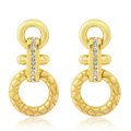 Luxury crystal diamond the dreamer dangle earrings 18k gold plated - Gold