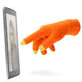 Allfond women touch screen gloves stretch winter warm unisex cashmere gloves - Orange