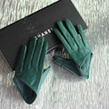Fashion Women Genuine Leather Sheepskin Half Palm Short Gloves Size M - Green