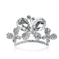 Classic Bride Butterfly Rhinestone Crystal Bridal Hair Crowns Tiaras Combs Wedding Accessories