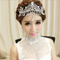 Luxury Classic Bride Tassel Rhinestone Crystal Bridal Large Hair Crowns Tiaras Wedding Accessories