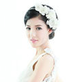 Pretty Bride Jewelry Lace Flower Pearl Crystal Bridal Hair Band Hoop Wedding Accessories