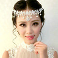 Discount Rhinestone Pearl Lace Flower Hairwear Wedding Bride Headband Bridal Hair Accessories