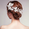 Elegant Flower Crystal Bead Bridal Hairwear Jewelry Wedding Dress Bride Headband Hair Accessories