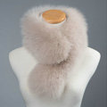 Luxury Fox Fur Scarf Women Winter Warm Neck Wrap Short Fox Fur Collar Clip - Cinnamon