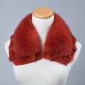 Luxury Short Fox Fur Scarf Women Winter Warm Neck Wrap Rex Rabbit Fur Collar - Orange