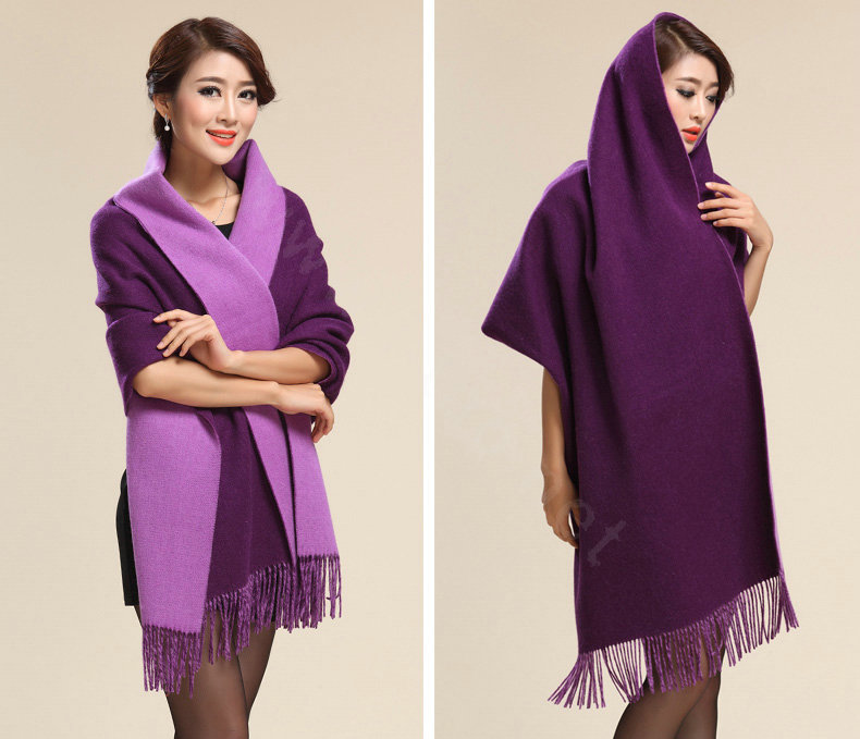 Buy Wholesale Top Grade Long Wool Shawls Berber Fleece Scarf Women ...
