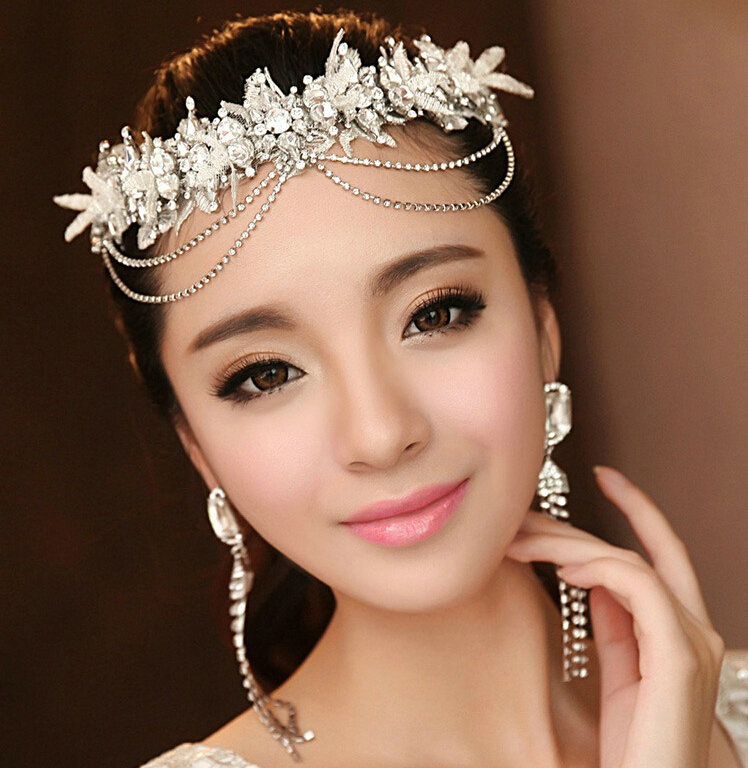 Buy Wholesale Elegant Wedding Headdress Jewelry Tassel Lace Flower ...