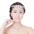 Unique Wedding Jewelry Sets Flower Crystal Tassel Tiara & Earrings & Bridal Rhinestone Necklace