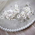 Elegant Wedding Hair Clip Jewelry By hand Pearl Crystal Flower Bridal Hair Pin Accessories