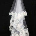 Luxury Cathedral 300cm Long Handmade Lace Flower Sequins Bridal Wedding Veil Bride Deco