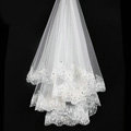 Luxury Cathedral Long Handmade Lace Flower Rhinestone Bridal Wedding Veil Bride Deco