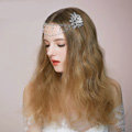 Retro Bridal Wedding Pearl Flower Rhinestone Crystal Bead Tassel Bride Headband Hair Clip Accessories