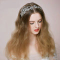 Retro Bridal Wedding Rhinestone Bead Alloy Floral Crystal Bride Headband Hair Accessories