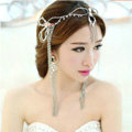 Simple Wedding Headdress By hand Rhinestone Pearl Crystal Tassel Bridal Headband Hair Accessories