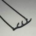 Unique Fashion Simple Women Black Gold-plated Short Metal Branch Shape Necklace Clavicle Chain