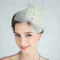 European Flower Crystal Gauze Bridal Fascinator Hair Accessories Wedding Dress Prom Hat Face Veils