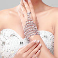 Gorgeous Hellow Rhinestone Bridal Wrap Bracelet Bride Wedding Party Crystal Bangle Chain Jewelry