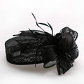 New British Aristocracy Black Lace Flax Bridal Flower Feathers Fascinator Wedding Dress Prom Hats