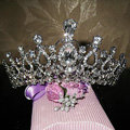Oversize Crystal Bride Hair Accessory Wedding Tiaras Rhinestone Pageant Crowns Hair Ornament