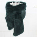 High Quality Faux Mink Fur Scarf Winter Warm Mink Fur Collar Women Fur Shawls Retail and Wholesale - Dark green