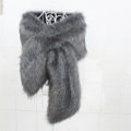 High Quality Faux Mink Fur Scarf Winter Warm Mink Fur Collar Women Fur Shawls Retail and Wholesale - Grey