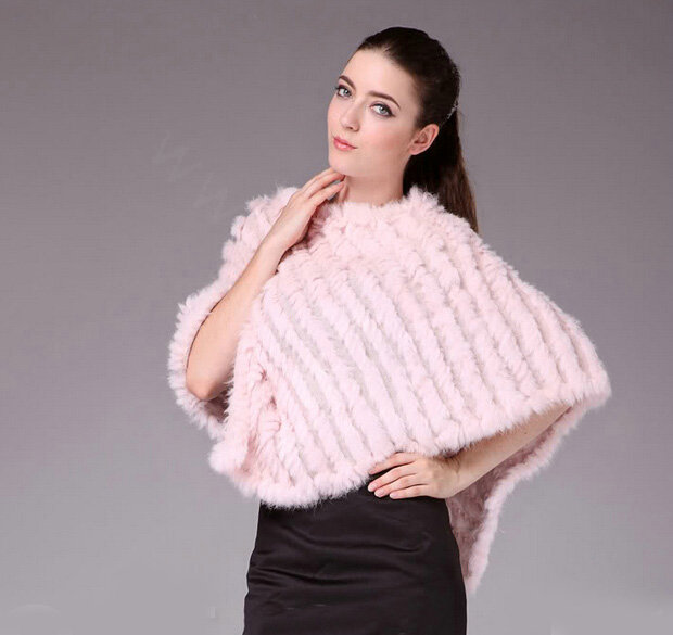 Buy Wholesale Hot Sale Fur Pashmina Shawls For Female Knitted Rabbit ...