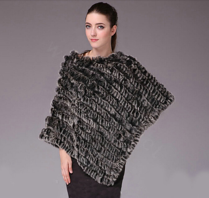 Buy Wholesale Hot Sale Fur Pashmina Shawls For Female Knitted Rabbit ...