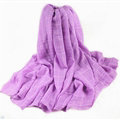 Classic Plaid Unisex Scarf Shawl Winter Warm Cotton Solid Panties 150*120CM - Purple