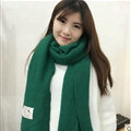 Cute Unisex Scarf Shawl Winter Warm Wool Solid Wraps 180*60CM - Green