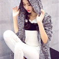 Winter Fashion Female Sweater Cardigan Jacket Thick Warm - Grey
