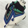 Fashion Fringed Leopard Print Scarf Scarves For Women Winter Warm Wool 146*54CM - Green