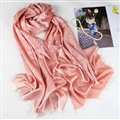 Floral Printed Scarf Shawls Women Winter Warm Cotton Panties 200*70CM - Pink