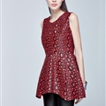 High Quality Dresses Ladies Leopard Print Elegant Summer Printed - Red