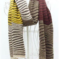 Cheap Zebra Print Scarves Wrap Women Winter Warm Cashmere 200*45CM - Brown Beige