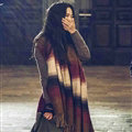 Classic Fringe Fringed Scarves Wrap Women Winter Warm Cashmere Panties 180*70CM - Brown