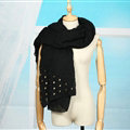 Classic Skull Scarf Scarves For Women Winter Warm Cotton Panties 160*160CM - Black