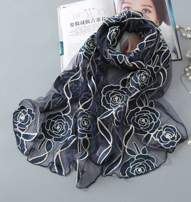 embroidered scarves wholesale