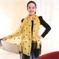 Exquisite Skull Women Scarf Shawls Winter Warm Polyester Scarves 180*140CM - Yellow